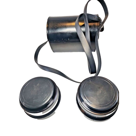 Set Of 2 Yashica Yashikor AUX Wide Angle & Telephoto 1:4 S007 & S008 Lens W/Case - Picture 3 of 10